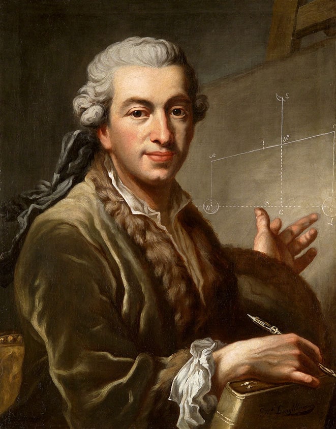 Porträt des Pierre-Simon Laplace, gemalt von Johannes Ernst Heinsius