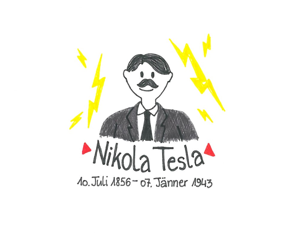 Illustration von Nikola Tesla