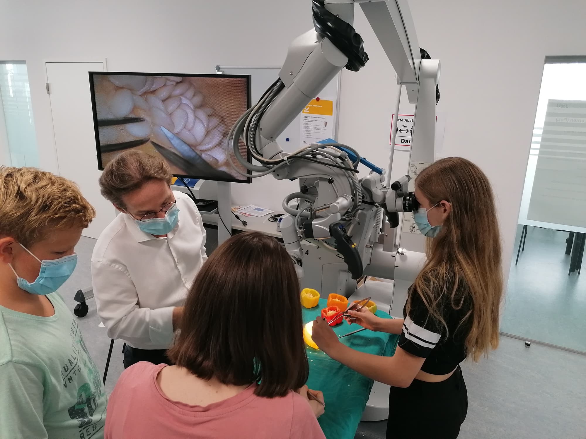 Genaue Untersuchung von Paprika im Labor der JKU Science Holidays