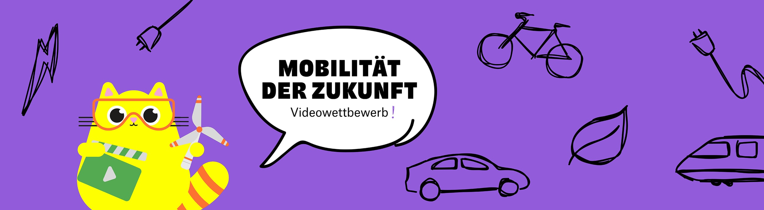 Videowettbewerb 2021 LET'S TECH Mobilität der Zukunft Wissenschaftskatze Clippy